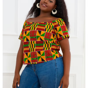 Women's African Print Kente-Style Ankara Blouse